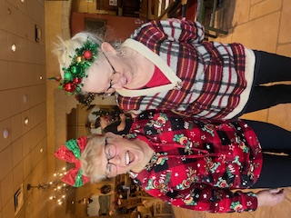 Guild president PJ Wells and VP Linda Miller at the holiday lunch