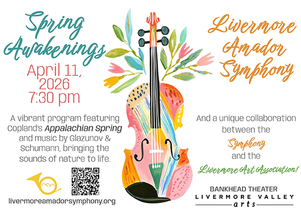 front of postcard ad for LAS concert on 4/11/26