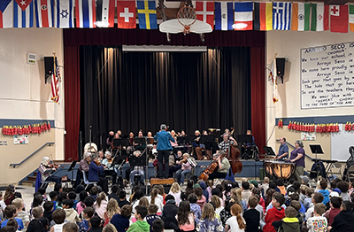 view from audience of LAS players on 4/16/26 at Arroyo Seco school in Livermore