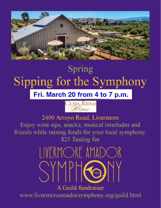 ad for Sipping for the Symphony on 3/20/26 from 4 to 7pm
