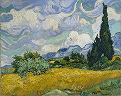Wheat Field with Cypresses by Van Gogh