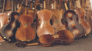 array of Violins of Hope